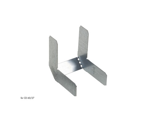 Raccord d'angle Knauf 90° 80 mm pour profilé CD 60/27 mm Pack = 50 pces