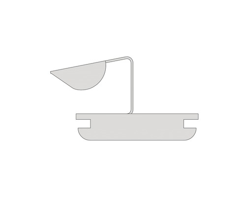 Clip de support Knauf pour CD 60 mm /27 mm paquet = 50 pces Représentation schématique d''une lampe de lecture pour montage mural