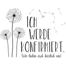 Stempel "Ich werde konfirmiert", 7x9 cm