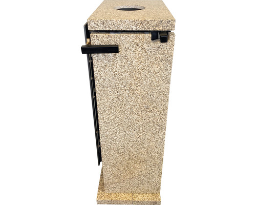 Abfalleimer aus Stein mit Öffnung oben