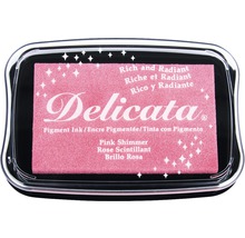 Delicata Metallic Stempelkissen, rosa