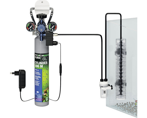 JBL ProFlora CO2-Düngesystem mit CO2-Flasche, Druckminderer und Diffusor für Aquarien