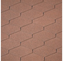Lot de bardeaux triangulaires bitume rouge = 2m²-thumb-0