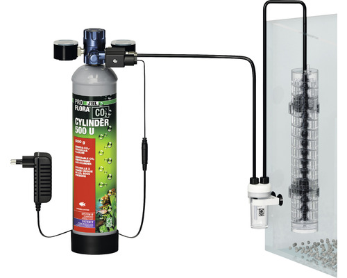 JBL ProFlora CO2 Düngeanlage mit CO2-Flasche, Druckminderer, Nachtabschaltung, Reaktor und Zubehör