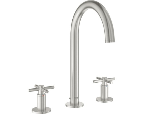 GROHE Zweigriff Waschtischarmatur ATRIO supersteel matt 20008DC3