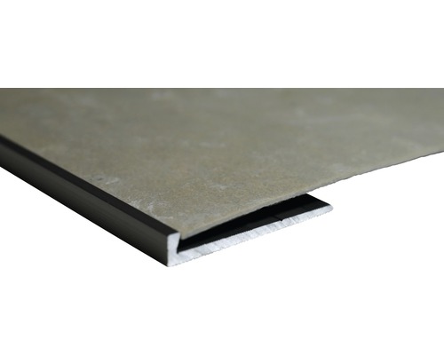 Profilschiene für Bodenbeläge mit eingesetzter Bodenfliese