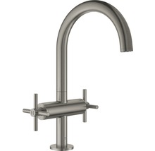 Mitigeur de lavabo GROHE Atrio New taille L poignée croisillon 21019AL3 hard graphite brossé-thumb-0