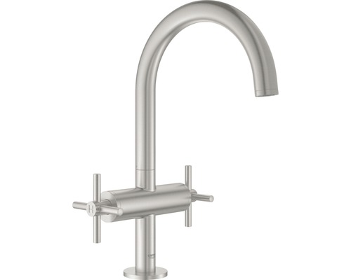 GROHE Zweigriff Waschtischarmatur ATRIO supersteel matt 21019DC3