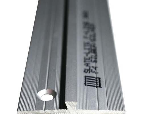 Barre profilée de jonction Slate-Lite F-Line argent 2,5 m Profilé de transition en aluminium avec trou
