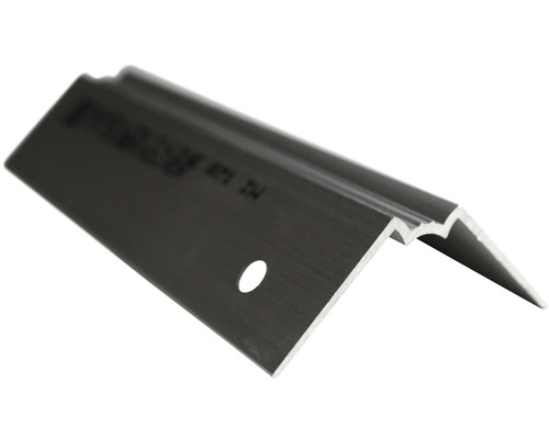 Profilleiste Inneneck Slate-Lite F-Line silber 2,5 m Aluminium Winkelschiene mit Loch