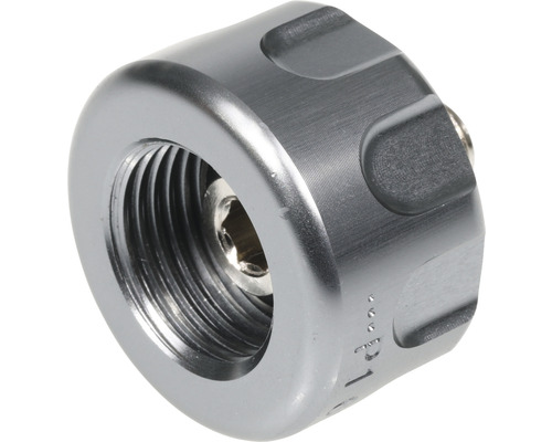 Anschlussstück aus Metall mit Innengewinde