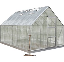 Gewächshaus Halls Universal 128 9,9 m² Hohlkammerplatten 6 mm 257 x 384 cm Aluminium