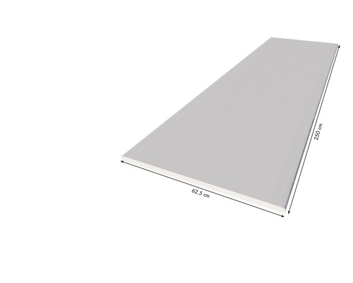 Panneau mesurant 250 centimètres sur 62,5 centimètres.