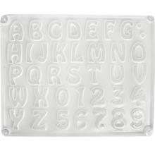 Form für Buchstaben und Zahlen zum Basteln