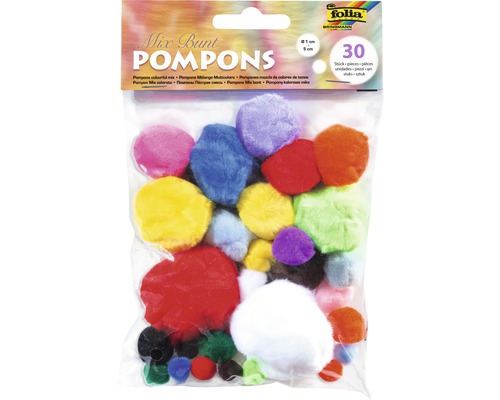 Mélange pompons multicolores