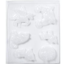 Form für Schokoladenfiguren mit Motiven wie Einhorn, Pegasus und Drache