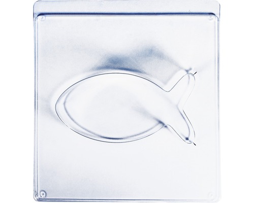 Glasbaustein mit Fischmotiv