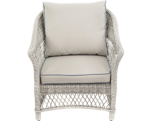 Fauteuil tressé avec coussin pour l''extérieur