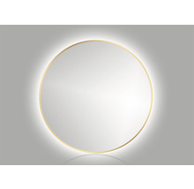 Miroir LED Ø 80 cm doré