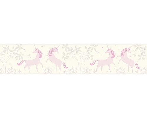 Frise 36990-3 Boys & Girls 6 licorne paillettes rose 5 m x 13 cm Bordure à motif de licorne pour chambre d''enfant