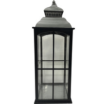 Lanterne Lafiora taille L bois 33 x 33 x 93 cm noir