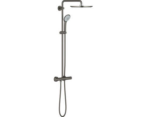 Colonne de douche avec thermostat GROHE système Euphoria 310 hard graphite brossé 26075AL0