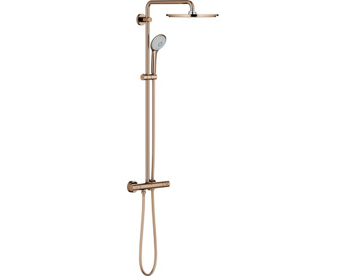 Colonne de douche avec thermostat GROHE système Euphoria 310 warm sunset poli 26075DA0