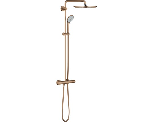 Colonne de douche avec thermostat GROHE système Euphoria 310 warm sunset brossé 26075DL0