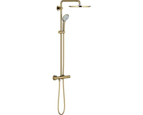 Colonne de douche avec thermostat GROHE système Euphoria 310 cool sunrise poli 26075GL0