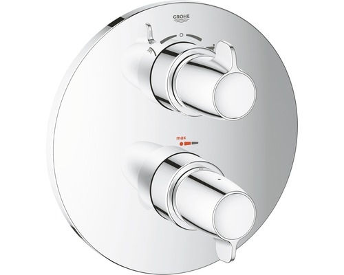 Robinet de baignoire avec thermostat GROHE Grohtherm Special chrome 29095000 Robinet thermostatique apparent avec deux éléments de commande ronds en métal