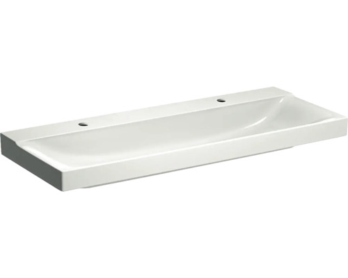 Lavabo double GEBERIT Xeno² 120 cm blanc avec KeraTect® émail spécial 500550011