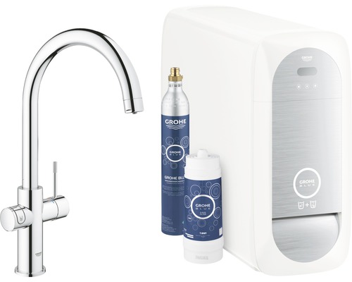 GROHE Küchenarmatur mit Sprudel GROHE BLUE HOME chrom 31455001