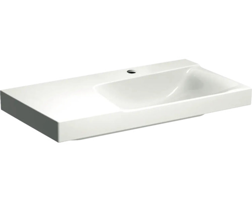 Lavabo GEBERIT Xeno² 90 cm tablette à gauche blanc avec émail spécial KeraTect® 500535011