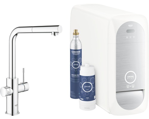 GROHE Küchenarmatur mit Sprudel GROHE BLUE HOME chrom 31539000