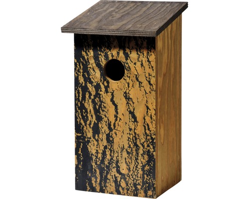 Nistkasten Rindenoptik Quercus robur 15,5 x 14,5 x 30 cm Vogelhaus aus Holz mit Einflugloch und Dach