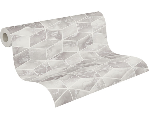 Rouleau de papier peint avec motif géométrique de cubes