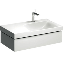Meuble sous vasque GEBERIT Xeno² blanc haute brillance 1 coulisse pour 90 cm gauche 500514011