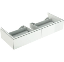Meuble sous vasque GEBERIT Xeno² blanc haute brillance 2 coulisses avec amortisseur pour 120 cm 500517011