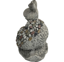 Sculpture de jardin figurine décorative Lafiora escargot fibre de verre 31 x 17 x 23,5 cm gris-thumb-2