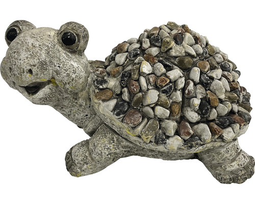 Sculpture de jardin figurine décorative Lafiora tortue fibre de verre 31 x 21 x 17 cm gris-0