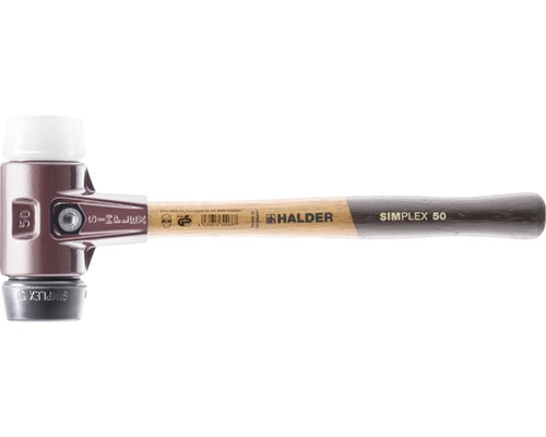Halder Simplex Hammereinsatz Aus Hartgummi – Schwarz, 60 Mm, Härtegrad 2