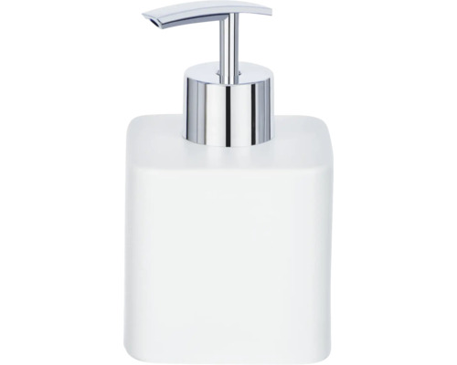 Distributeur de savon en céramique Hexa blanc mat