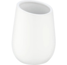 Gobelet pour brosse à dents en céramique Badi blanc-thumb-0