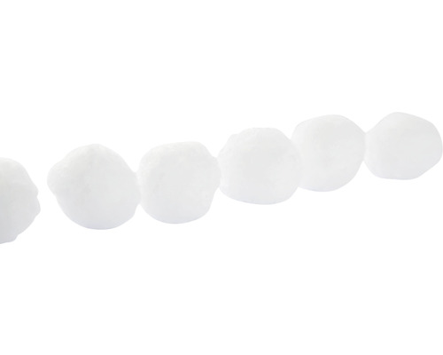 Reihe von Zellstoffwattebällchen