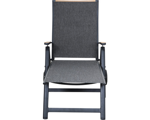 Fauteuil de jardin avec accoudoirs et revêtement textile