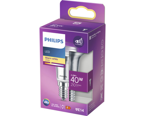 Philips LED Lampe mit E14 Fassung in der Verpackung