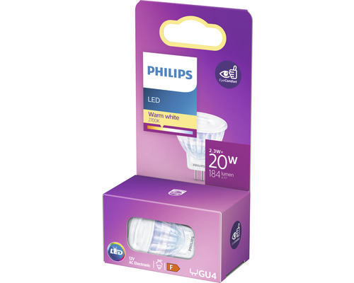 Ampoule LED Philips avec culot GU4 dans son emballage