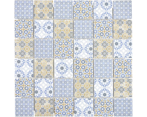 Keramikmosaik CD CL48M Quadrat Classico 29,7x29,7 cm mix Fliesenmuster mit verschiedenen floralen und geometrischen Motiven