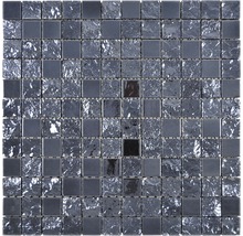 Mosaïque en verre et pierre naturelle