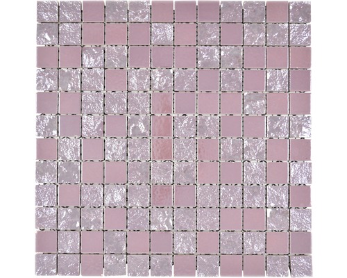 Keramikmosaik CG GA8 Quadrat gaku 31,6x31,6 cm pink Mosaikfliese aus Glas und Keramik